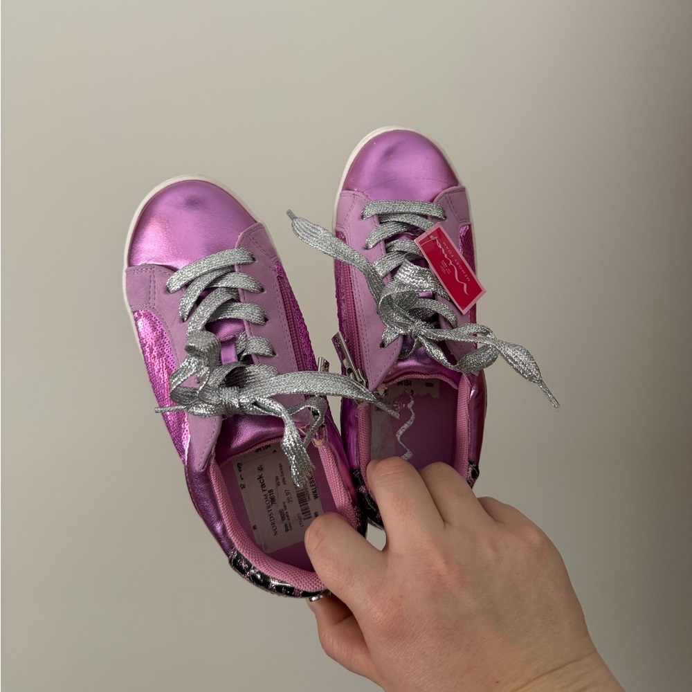 Nina Sparkly Girls Sneakers w/ Leopard Shoes